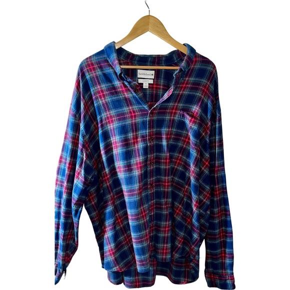 HP:Ladies classic fit Saddlebred 4X  plaid button down shirt fall flannel style - Picture 9 of 13